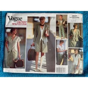 Vogue sewing pattern 2637 suit pants blazer skirt shorts skirt